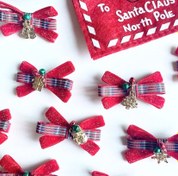 Resim Jingle Bells Bows Hair Clips 