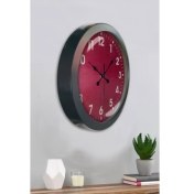 Resim Bahat Salon Ofis Duvar Saati Gri Metal Çerçeve 36 cm 