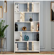 Resim Variant Variant Lima Kitaplık - Beyaz / Beyaz Mermer 