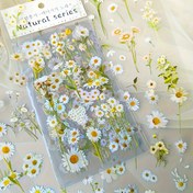 Resim 6 Parça Vintage Bitki Çiçek PVC Dekoratif Sticker Seti - Albüm, Günlük ve Planlayıcı İçin 
