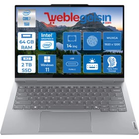Resim Lenovo Thinkbook 14 2-In-1 G4 Iml Intel Core Ultra 155U 64GB DDR5 2TB SSD 14'' Dokunmatik Wuxga 300NITS IPS Windows 11 Home Taşınabilir Bilgisayar 21MX002VTRH23 