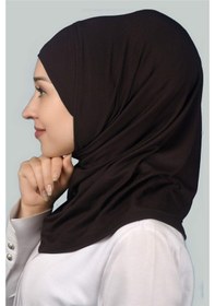 Resim Altobeh Hazır Türban Pratik Eşarp Tesettür Hijab - Namaz Örtüsü -Koyu Kahverengi 