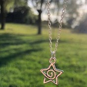 Resim Kadınlar için 1 Adet Y2K Spiral & Yıldız Kolye - Vintage Minimalist Zarif Zincir Takı, Hipoalerjenik Yüksek Kaliteli Metal, Günlük ve Parti Kullanımı, Halloween Hediye Fikri, Sevimli Kolye, Retro Tarz Takı, Detaylı Metal İşçiliği 