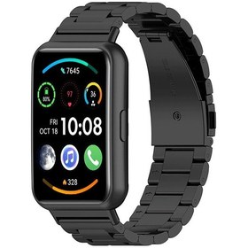 Resim Huawei Uyumlu Watch Fit 2 Metal Baklalı Kordon Paslanmaz Çelik Kayış 