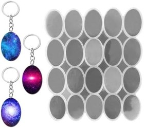 Resim Epoksi Çoklu Silikon Kalıp Anahtarlık Kalıbı Oval Seri Döküm Kalıbı 4X6 CM 20 Li 