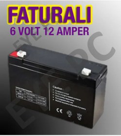Resim Yastech 6v 12ah Kuru Tip Akü 6 VOLT 12 AMPER 