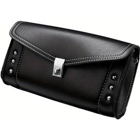 Resim Dream011 Siyah Motosiklet Rüzgarlık Çantası Yapay Deri Road King 1995-2024 Rüzgar Geçirmez Bagaj Aksesuarı Siyah 