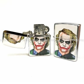 Resim Joker Gümüş Renk Kapaklı Benzinli Çakmak 