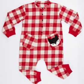 Resim Denokids Fox Ekose Kız Çocuk Tulum Çok Renkli 