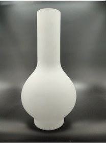 Resim Büyük Lamba Camı.hakiki Opalin,mat Beyaz Alt Çap:8.00cm-h:28.00cm Mat Beyaz 