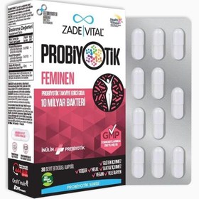Resim Zade Vital Probiyotik Feminen 30 Sert Kapsül 