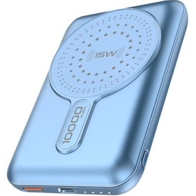 Resim Promate POWERMAG 15W MAGSAFE 10.000mAh POWERBANK MAVİ 