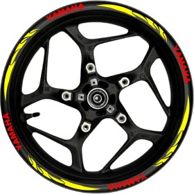 Resim Yamaha Kırmızı Yazılı Sarı Pençe Şeritli 
