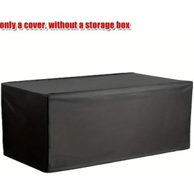 Resim Chuangyinshop Heavy-duty Deck Box 51.18 23.62 27.95 İnch Dayanıklı Oxford Kumaş Bahçe Mobilya Koruyucu Dış Mekan Saklama 