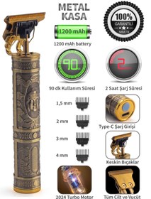 Resim Dingilg Çelik Kasa Profesyonel T-bıçak Saç, Sakal, Ense, Çizim Ve Lazer Epilasyon Öncesi Tıraş Makinesi 