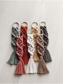 Resim Gami Handmade Makrome Hediyelik Anahtarlık 25 Adet 