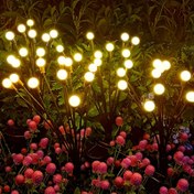 Resim 10 LED'li Rüzgarla Çalışan Güneş Enerjili Ateşböceği Işıklı Bahçe ve Teras Aydınlatma Lambası - Kamp ve Patyo Atmosferi İçin 