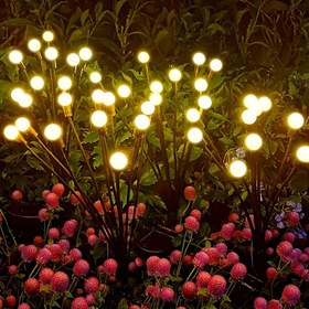 Resim 10 LED'li Rüzgarla Çalışan Güneş Enerjili Ateşböceği Işıklı Bahçe ve Teras Aydınlatma Lambası - Kamp ve Patyo Atmosferi İçin 