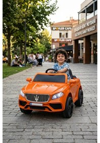 Resim Massimo Gt 4x2 12v Uzaktan Kumandalı Led Farlı 2x Arka Süspansiyonlu Kemerli Çocuk Akülü Araba Turuncu 