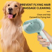 Resim 1 adet Otomatik Pet Saç Çıkarıcı ve Anti-Statik Masaj Tarak, USB Şarj ile - Etkili Kedi ve Köpek Bakım Aracı, Sağlıklı Kürk Bakımı, Tek Tıklama Saç Çıkarma Tasarımı, Plastik Malzeme, Pet Bakım Yardımcısı | Sevimli Pet Bakım Aracı | Plastik Tarak, Pet Bakım Malzemeleri 