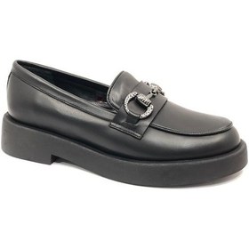 Resim Greyder 72133 Zn Urban Deri Comfort Casual Oxford Kadın Ayakkabı Siyah 