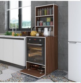 Resim Kenzlife ankastre fırın dolabı bengisu cvz 165*60*56 mutfak kapaklı 