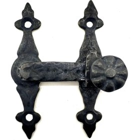 Resim Antika Tarz Dekoratif Pirinç Kapı, Pencere Mandalı - 82X65 Mm, Oksit 