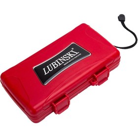 Resim Lubinski Seyahat Puro Kutusu Humidor Kırılmaz Plastik Kırmızı 5's 