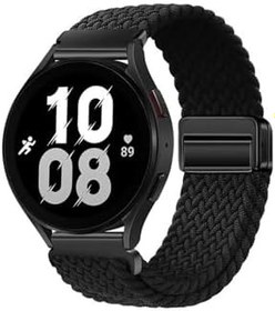 Resim Honor Magic/Watch 2 Sport 46 mm/Honor Watch GS3 Uyumlu Flexi Hasır Magnet Kordon 22 mm Siyah 