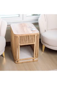 Resim Coolizz Jüt Kedi Evi Sehpa 