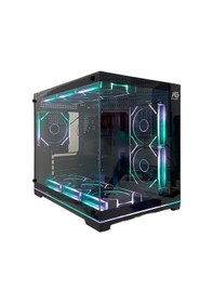 Resim Orion Neon 6x Argb Fan Kumanda Ve Kontrolcü Micro Atx Boş Bilgisayar Kasası Siyah 