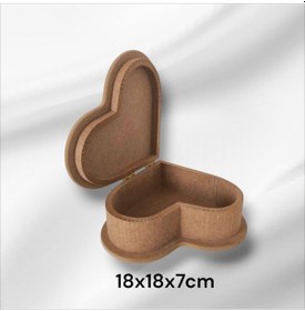 Resim Ahşap Boyanabilir Çok Amaçlı Kalp Kutu 