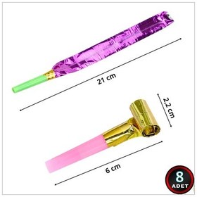 Resim Parti Düdük Kaynana Dili, Çok Renkli - 100 Adet 