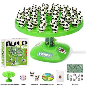 Resim Panda Denge Ağacı Bulmaca Oyuncak - 46 Eğlenceli Zorluklarla Etkileşimli Aile Masa Oyunu, Yeşil Plastik Taban & Siyah/Beyaz Panda Figürleri, Gençler & Ebeveynler İçin Eğitici STEM Oyunu, Panda Oyuncakları 