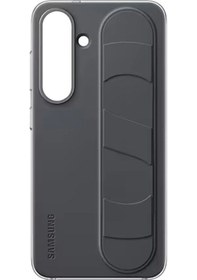 Resim Samsung Galaxy Uyumlu S25 Standlı Kordonlu Kılıf Siyah 