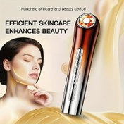 Resim Taşınabilir Yüz, Boyun ve Göz Masaj Aleti - 3 Titreşim Modu ve 3 Yoğunluk Seviyesi, Isıtma Fonksiyonu, USB Şarj Edilebilir, Cilt Bakımı Emilimini Artıran Çift Renkli Işık, 10 Mod, Kadınlar İçin Mükemmel Hediye 