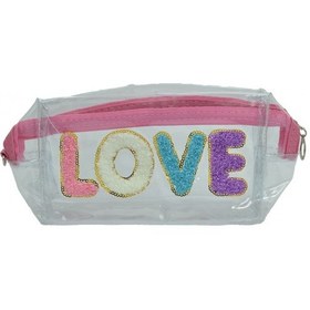 Resim Taros Unıck Color Love Şeffaf Kalem Kutusu Pembe 