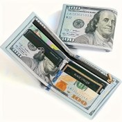 Resim Eski Şıklık Dolar Hediye Çantası: PU Deri, Kredi Kart Tutucu, Çıkarılabilir Madeni Para Kesesi, Katlanabilir Tasarım Erkekler için 