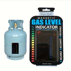 Resim Propan ve Butan LPG Silindirler için Manyetik Gaz Seviye Göstergesi - RV'ler ve Traillerler için Sıcaklık Ölçümü Çubuğu, Pil Gerektirmez. 
