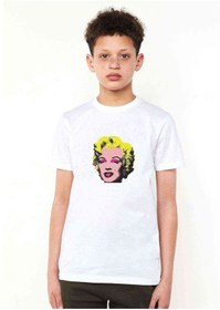 Resim Marilyn Monroe Pop Art Andy Warhol Marilyn Baskılı Unisex Çocuk 