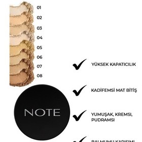Resim Note Cosmetique Luminous Silk Compact Powder Mat Bitişli Toz Pudra - 06 Dark Honey 