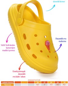 Resim Kiko Kids Bester Eva Plaj Havuz Okul Kreş Erkek Çocuk Terlik Sarı 