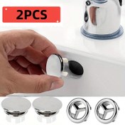 Resim 2 Adet Plastik Lavabo Deliği Taşma Kapağı, Lavabo Süsü Banyo Tahliye Kapağı, Yıkama Lavabosu Yuvarlak Taşma Halkası Fişi, Banyo Malzemeleri, Banyo Aksesuarları 