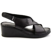 Resim Siyah Leather Kadın Sandalet K05552001203 Siyah 