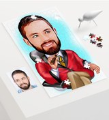 Resim Kişiye Özel Bay Patron Karikatür 240 Parça A3 Puzzle - 3 