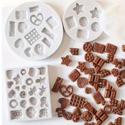 Resim 3 Silikon Çikolata Bisküvi Kalıbı Setleri, Mini DIY El Yapımı Takı Döküm Araçları, Taklit Bisküvi Kolye, Aromaterapi Mum Yapımı, Ayakkabı Dekorasyonu, Dikdörtgen Şekil, Sanat Malzemeleri 