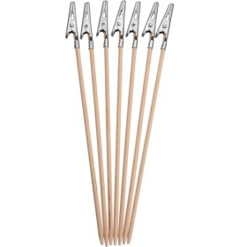 Resim Steldalar 100 Adet Bambu Timsah Kelepçe Klipsleri Çubuk Uzun Kuyruklu Timsah Klips Fotoğraf Tutucu Standı Not Klipsi Not Notu Klipsi (Yurt Dışından) 