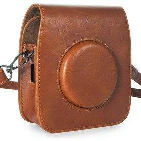 Resim Shun Fujifilm Instax Square SQ20 Için Kamera Kılıfı Klasik Vintage Pu Deri Çanta Kayışlı (Yurt Dışından) 