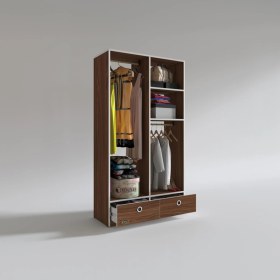 Resim Kenzlife giysi dolabı 2 bölmeli 2 çekmeceli bedri 182*100*42 cvz dolap kapaksız 