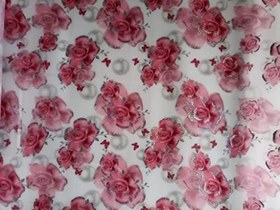 Resim ŞEFFAF DESENLİ MASA ÖRTÜSÜ 1,7 mm 80 cmx 100 cm Pvc Kaymaz Masa Örtüsü pembe-beyaz 80 x 100 